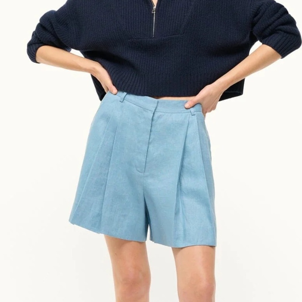 Staud Linen Cruz Shorts